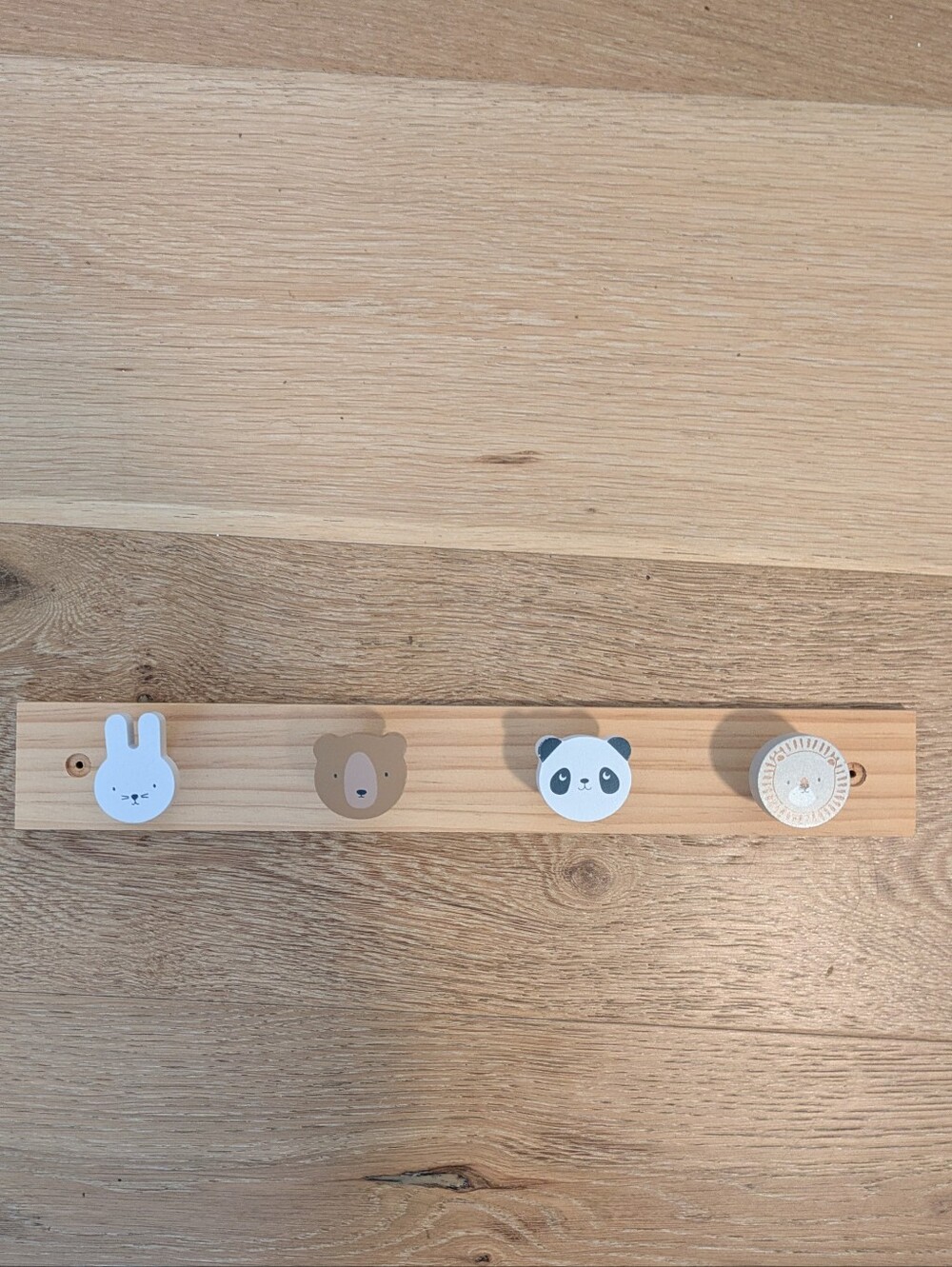 Never Used H&M Home Wooden Animal Wall Hook Rack - Panda, Bear, Bunny, Lion